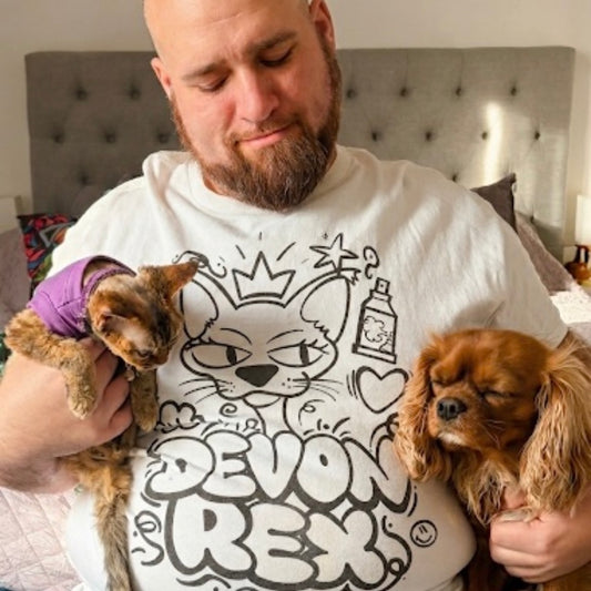 Devon Rex - Heavyweight Unisex Crewneck T-shirt | Gildan® 5000 White